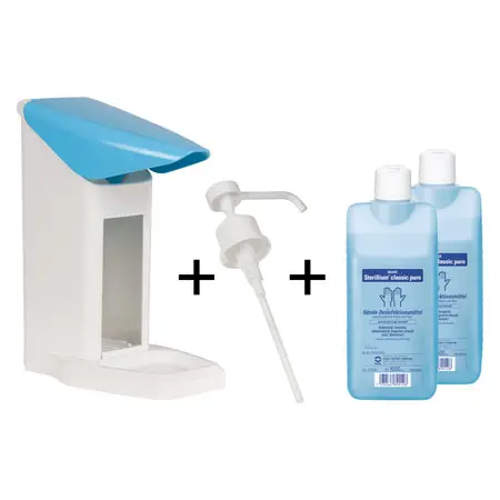 Disinfectant dispenser set Eurospender Safety plus, incl. 2x Sterillium classic pure 1 l