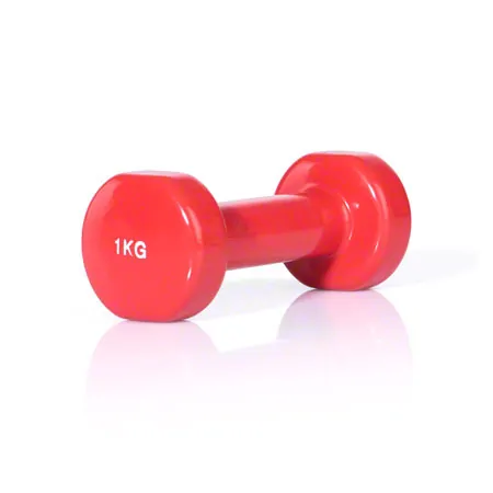 Dumbbell, 1 kg, red, 1 piece