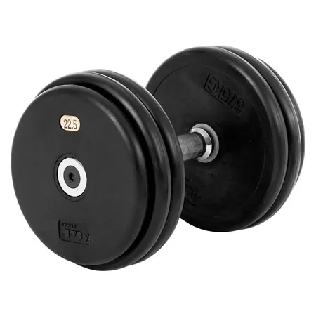 Dumbbell made of rubber 22.5 kg piece