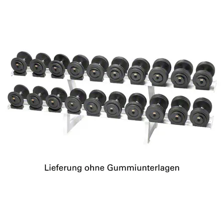 Dumbbell-stand incl. 10 pairs of dumbbells, 2.5-25 kg, 21-pcs.