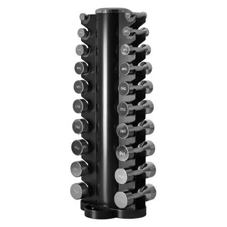 Dumbbell tower set with 10 pairs of chrome dumbbells 1 10kg LxWxH 51x51x123 cm buy online Sport Tec