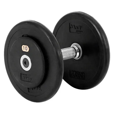 Dumbbells made of rubber, 10 kg, one piece