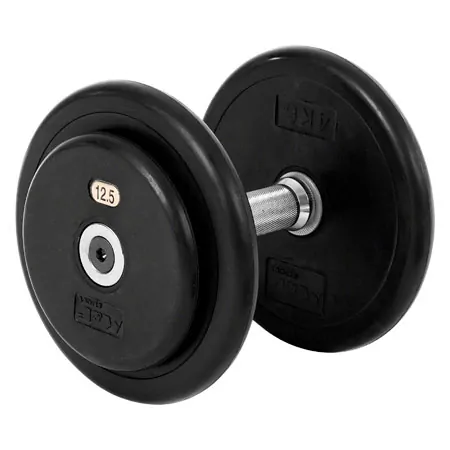Dumbbells made of rubber, 12.5 kg, one piece