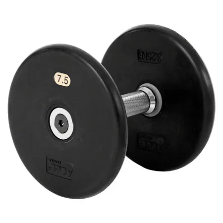 Dumbbells made of rubber, 7.5 kg, one piece