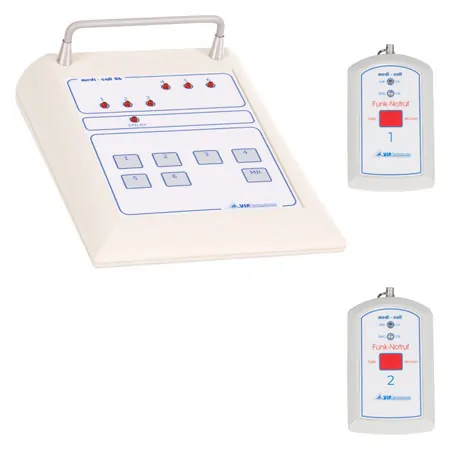 Emergency call system receiving unit medi-call 06, 6 channels incl. 2 transmitters