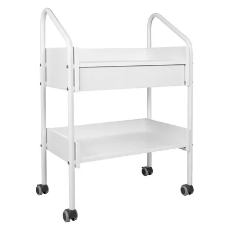 Equipment cart standard with 4 wheels, white