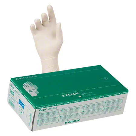 Examination gloves made of latex, size S / 6-7, powder free, 100 pieces