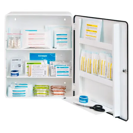 First aid box according to DIN 13169