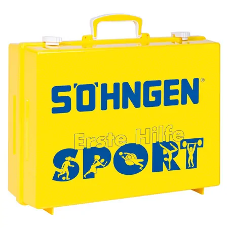 First aid suitcase Multisport according to DIN 13157,  incl. Wall mount