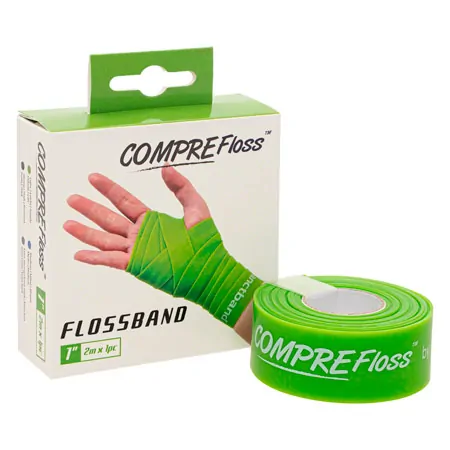 Flossband Level 1, 2 m x 2,5 cm, light, green