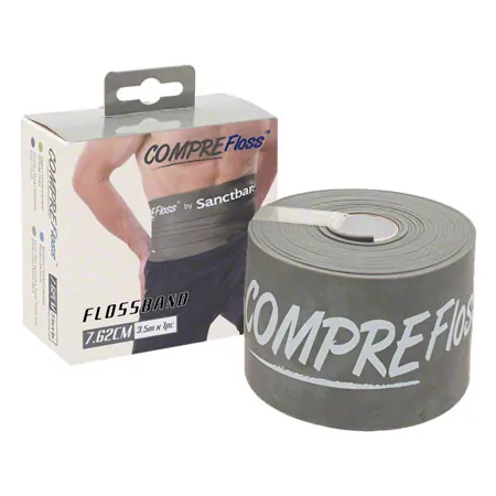 Flossband Level 4, 3.5m x 7.5 cm, extra strong, grey