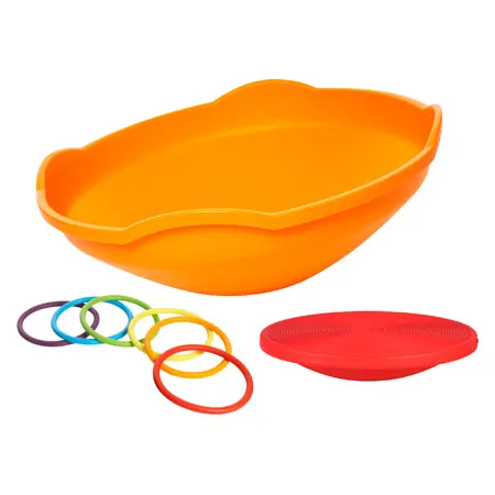 Gonge Coordination Set, 8 pcs GymTop Balace Top, Mini Top Play Top, Activity Rings