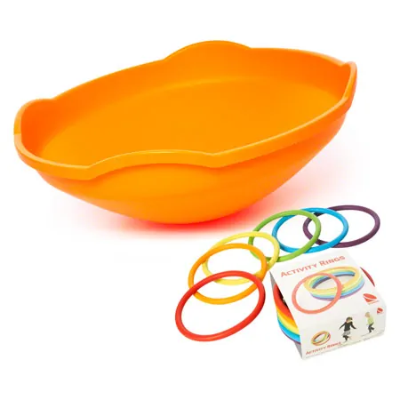 Gonge coordination set, 7 pcs mini top play tops, activity rings