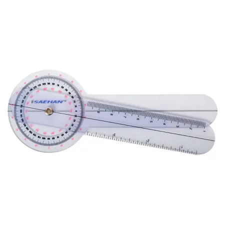 Goniometer protractor, leg length 15 cm