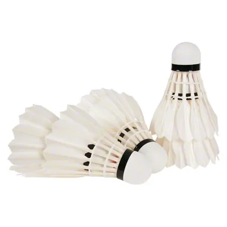 Goose feather shuttlecocks, 6 pieces