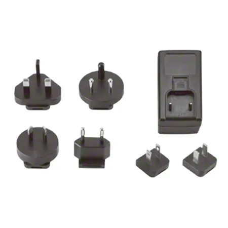 Gymna power supply with 6 different adapters