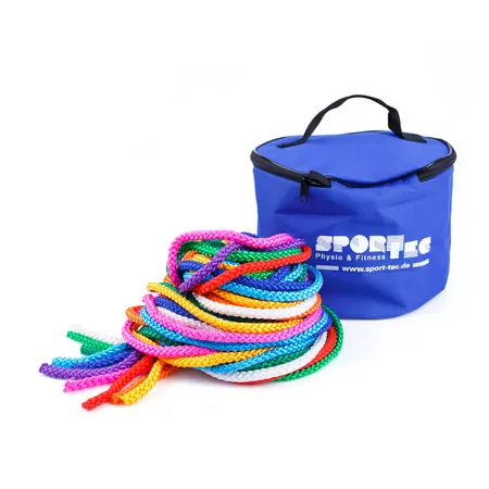 Gymnastics jumping rope, 300 cm, set of 10, includes storage bag