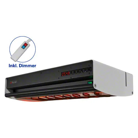 Halogenous infrared heater IRS 3, ceiling model incl. ceiling arm and dimmer