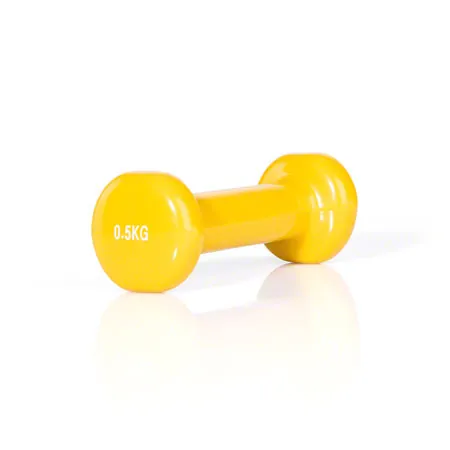 Hand-held dumbbell, 0.5 kg, yellow, one piece