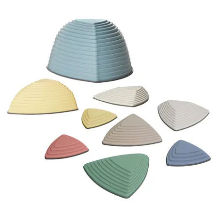 Hilltops and river stones set Nordic, 9 pcs.