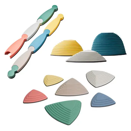 Hilltops, river stones and balance path Nordic, set 16 pcs.