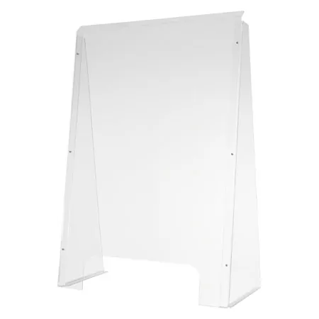 Hygiene protective wall made of acrylic glass 58x86x30 cm, with pass-through 40x11 cm