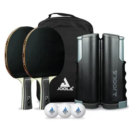 JOOLA table tennis set ROLLNET SPIN, 2 TT bats + 2 TT balls + 1 TT net