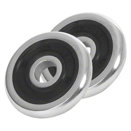 KETTLER dumbbell weight chrome / rubber,  3 cm, 1.25 kg, pair