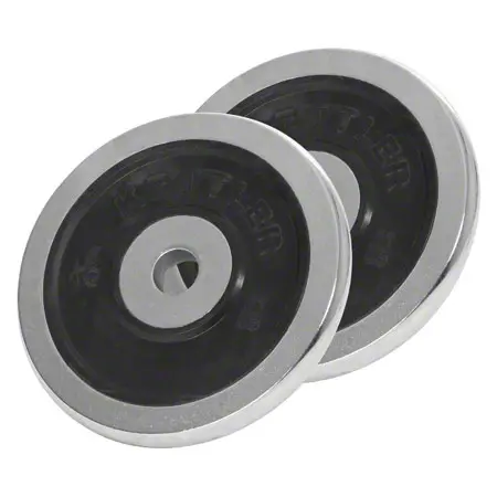 KETTLER dumbbell weight chrome / rubber,  3 cm, 5 kg, pair