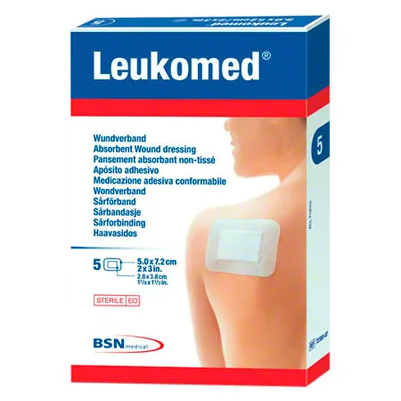 Leukomed Wundverband, 7,2x5 cm, 5 Stck