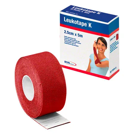Leukotape K, 5 m x 2.5 cm, red