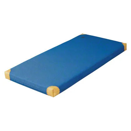 Lightweight gym mat with leather corners, 150x100x8 cm