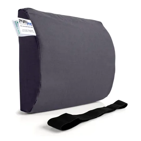 Lumbar cushion with cover and belt