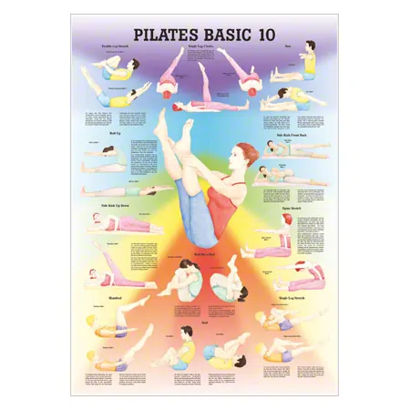 Mini Poster Pilates Basic 10 LxB 34x24 cm
