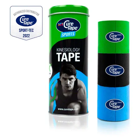MyCureTape Sports 3 rolls  2,5 m x 5 cm, lime, black, blue