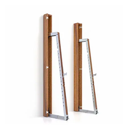 NOHRD SquatRack fold out dumbbell rack walnut