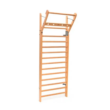 NOHRD Wall bars oak, foldout, HxWxD 230x80x13 cm, 14 bars
