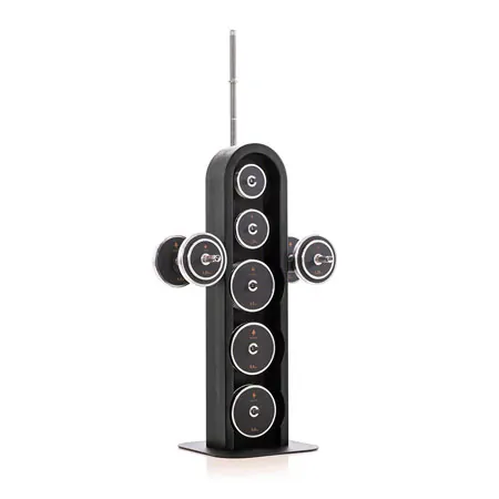 NOHRD WeightPlate Tower 2x dumbbells, 1x barbell 20x weight plates, Shadow
