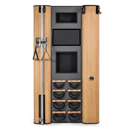 NOHrD Wall Compact, pulley, ski trainer, 8 swing dumbbells, oak