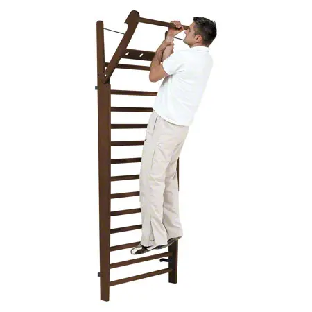 NOHrD Wall bars nut tree, foldout, HxWxD 230x80x13 cm, 14 bars