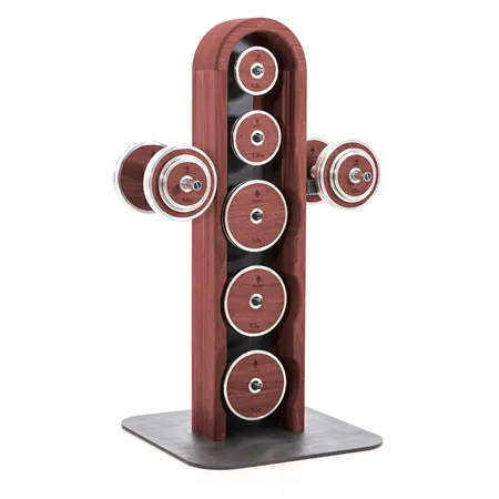 NOHrD WeightPlate Tower 2x dumbbells, 1x barbell 20x weight plates, Club-Sport