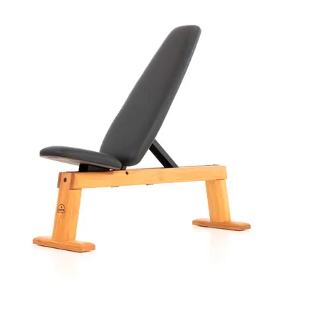 NOHrD training bench, WeightBench, oak, imitation leather