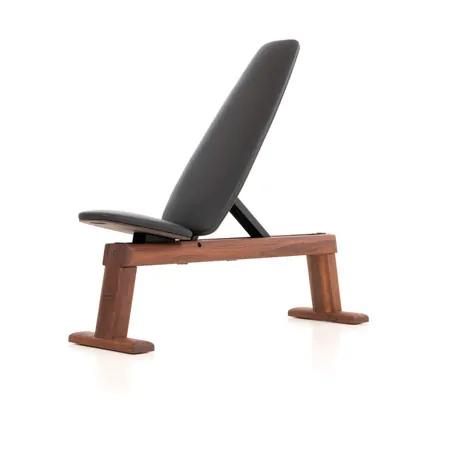 NOHrD training bench, WeightBench, walnut, imitation leather