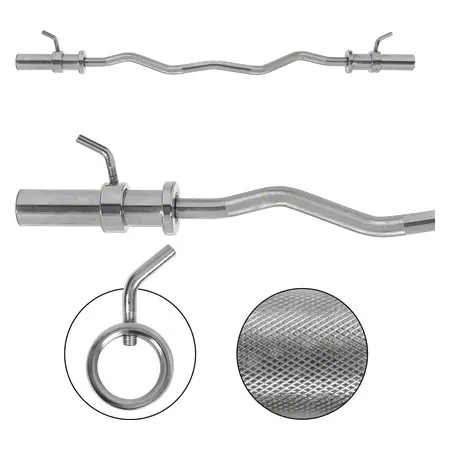 Olympic SZ-bar chrome incl. locking device,  5 cm x 120 cm