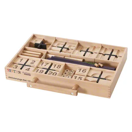 Pertra suitcase dementia & brain training Set I, 144-part