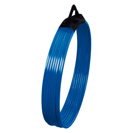 Plastic gymnastic hoops, set of 10, 80 cm diameter, with carrying handle