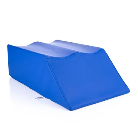 Positioning wedge with 2 flat leg recesses, L x W x H 75 x 42 x 22 cm