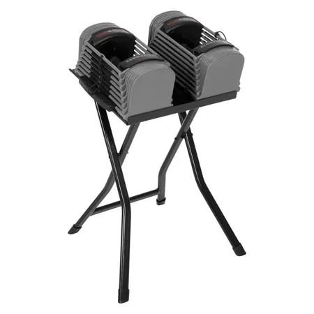 Power Block-Set 3pcs., Dumbbell Sport 50, 4,5-23kg pair + Folding Stand