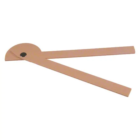 Protractor made of plastic, leg length 15 cm