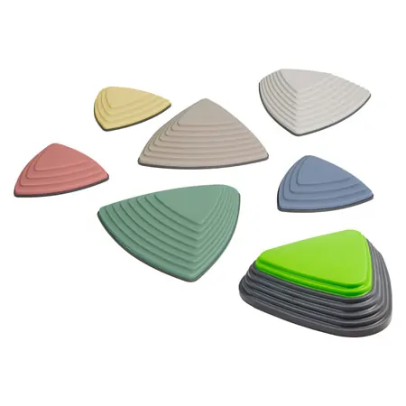 River stones set Nordic: 3x large + 3x small incl. Springy river stone
